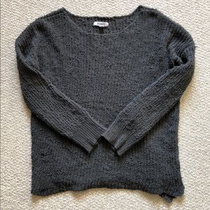 BB Dakota Gray Distressed Sweater